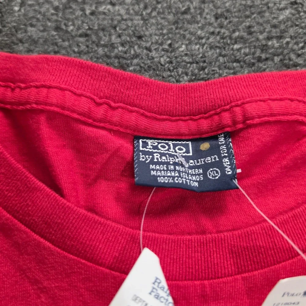 Polo Ralph Lauren Pocket T-Shirt Men XL Red Cotton Short Sleeve Pony Logo Single